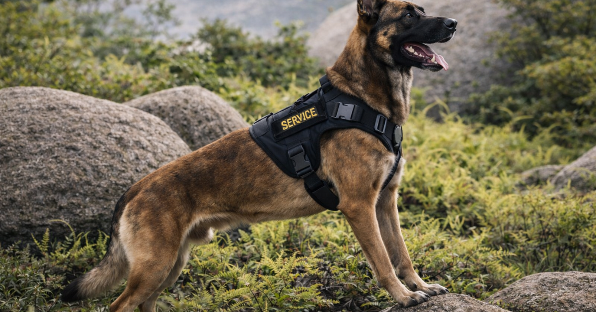 Harnais chien anti traction noir haut de gamme