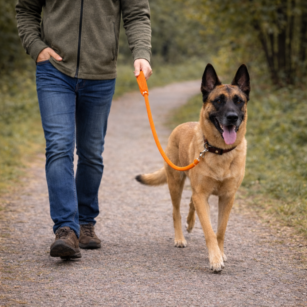 Laisse classique pour chien de couleur orange