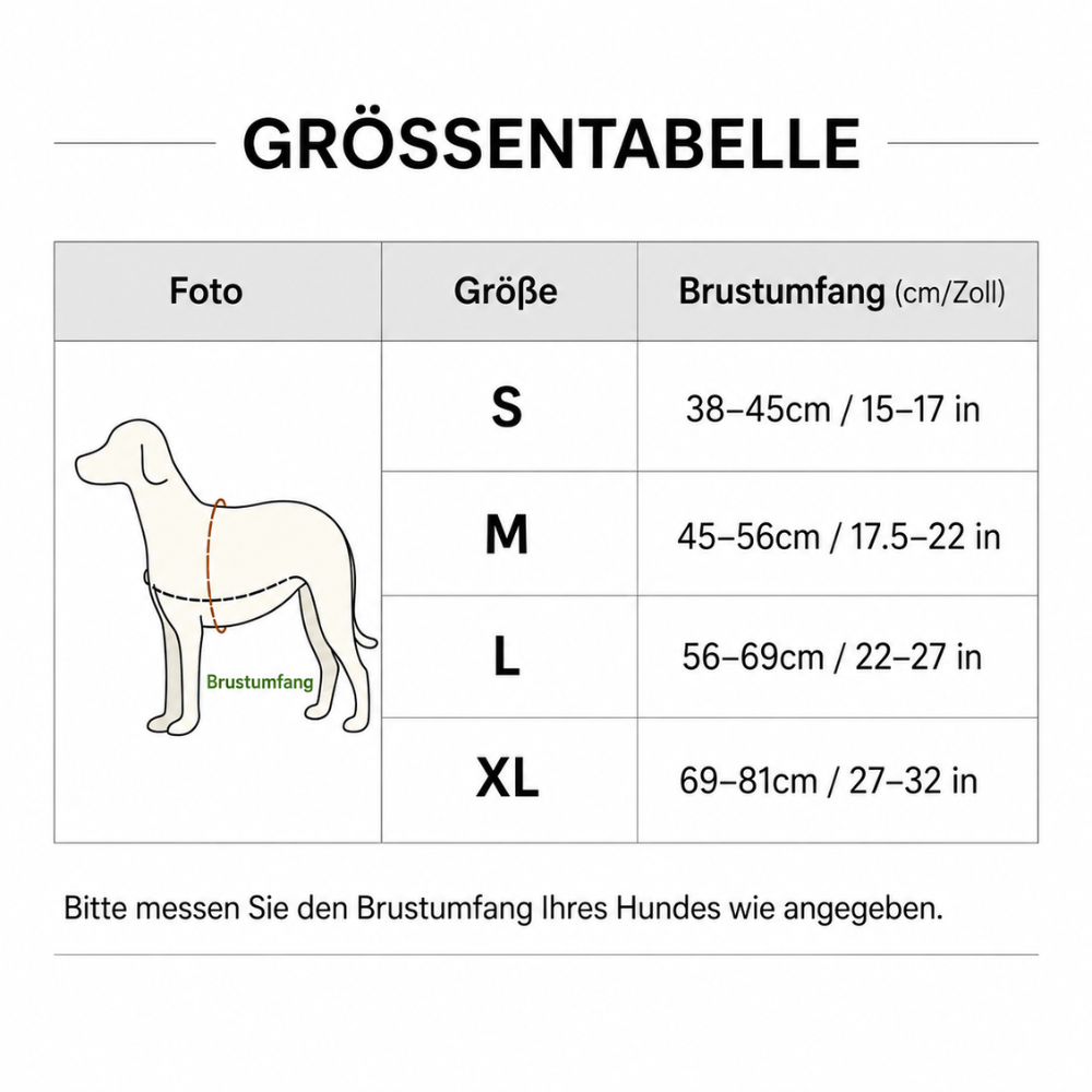 Harnais haute visibilité chien guide des tailles allemand