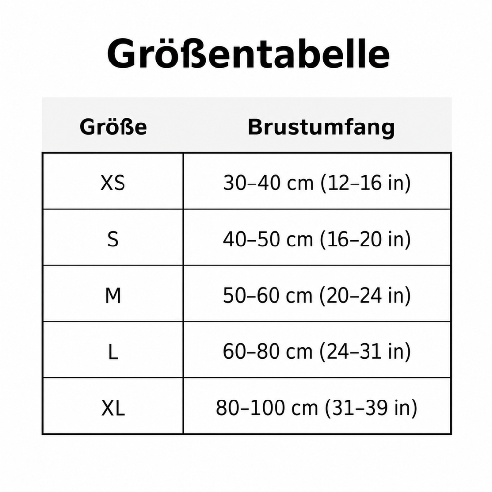Harnais anti évasion chien guide des tailles allemand