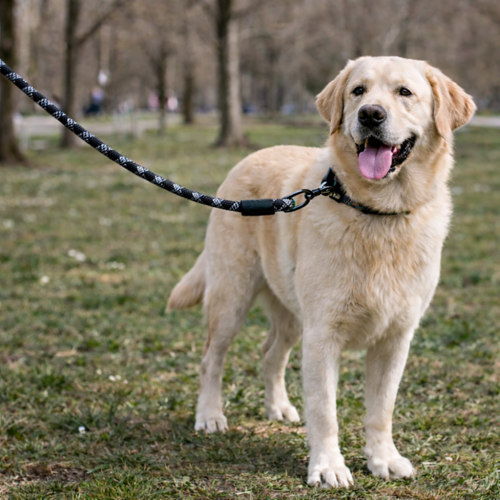 Laisse pour chien robuste de couleur noir 