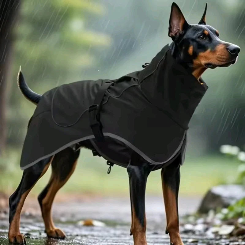 Manteau imperméable chien noir
