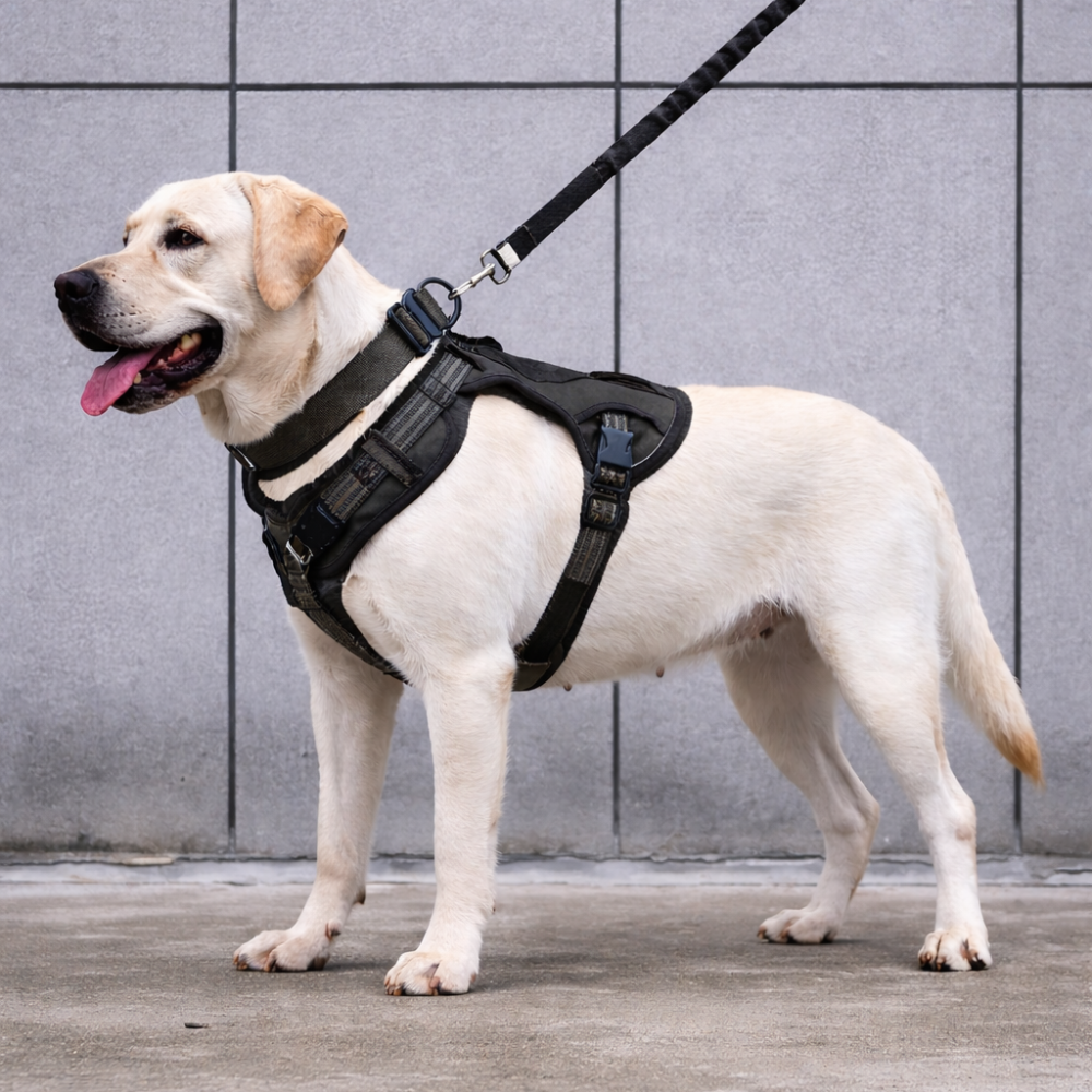 Harnais k9 chien de couleur noir