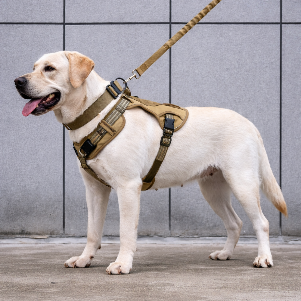 Harnais k9 chien marron