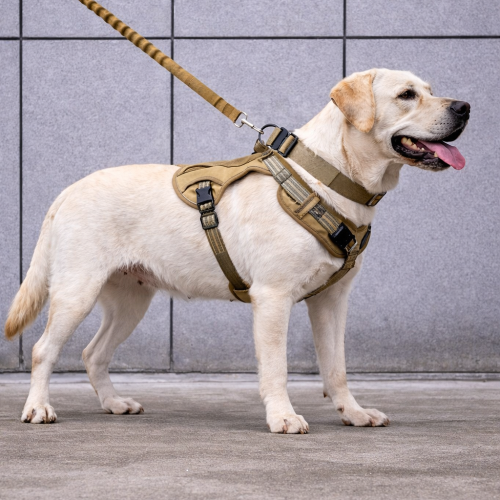 Harnais k9 chien de couleur marron 