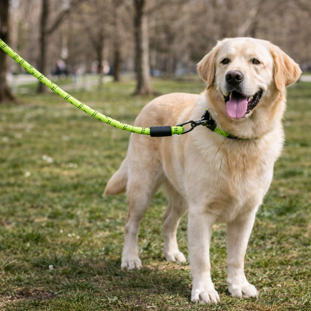 Laisse pour chien robuste de couleur verte 