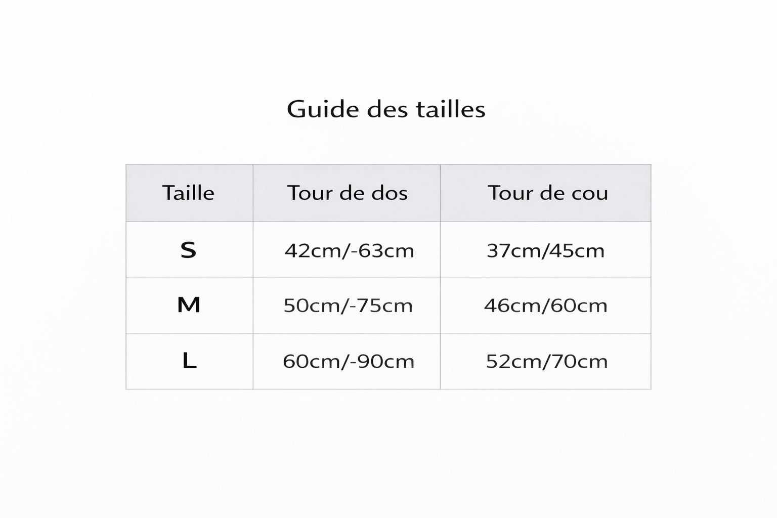 Harnais entrainement chien guide des tailles 