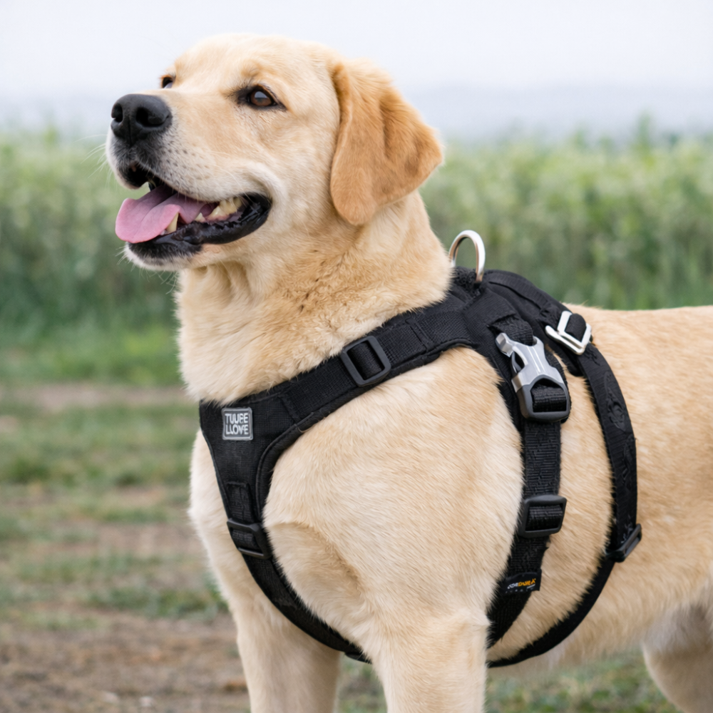 Harnais en h chien de couleur noir